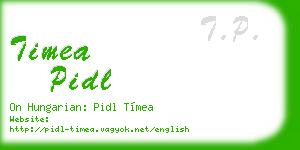 timea pidl business card